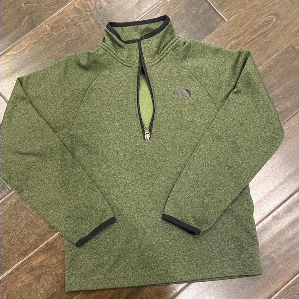 The North Face Olive Quarter-Zip Pullover
